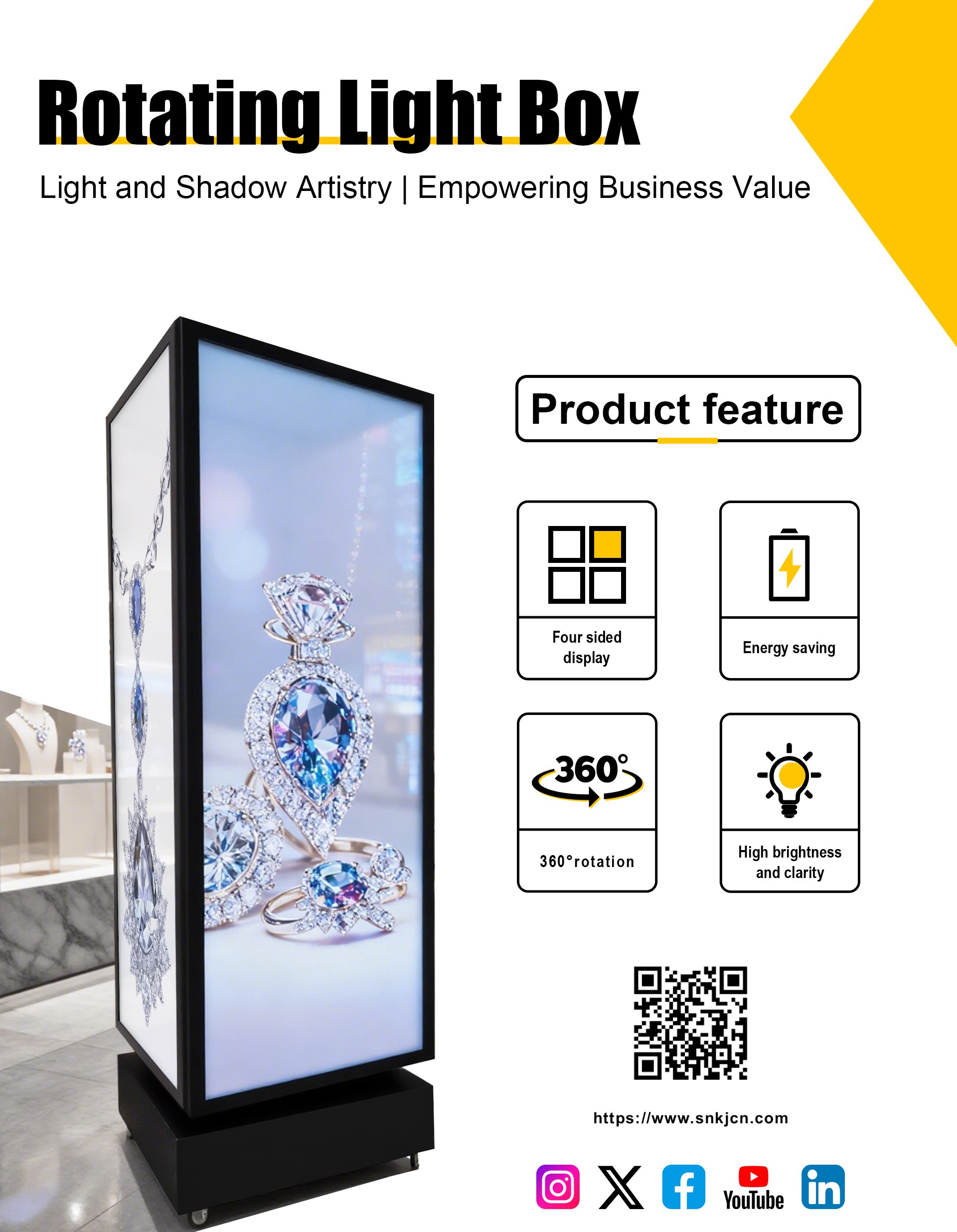 Rotating Light Box-Square Rotating Light Box-Square