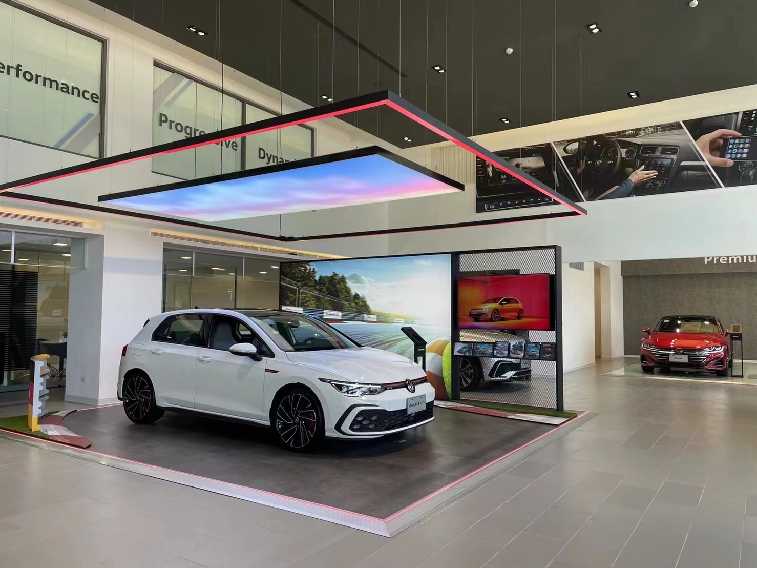 RGB Dynamic Light Box Ceiling Volkswagen Auto Show- SANNAN