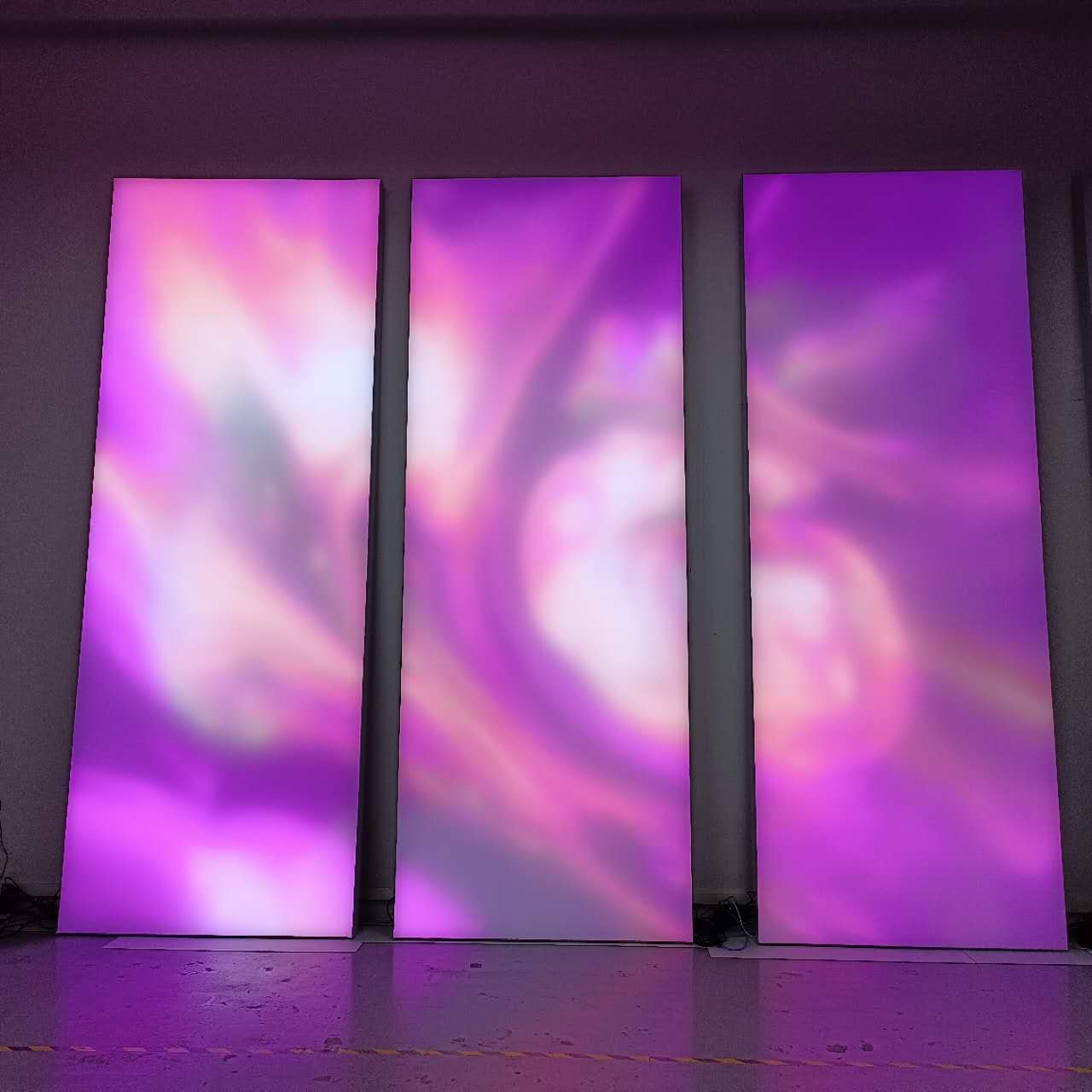 4 Large P30RGB Dynamic Light Boxes Connected in Sync, the effect is amazing-SANNAN