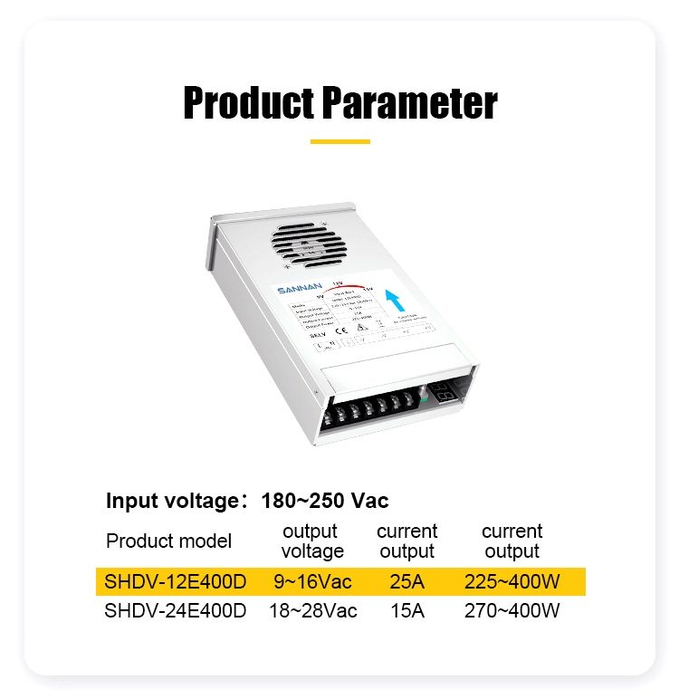 SHDV-D Series Pressure Regulating Fan-Cooled Semi-Sealed Rainproof Power Supply SHDV-D Series Pressure Regulating Fan-Cooled Semi-Sealed Rainproof Power Supply