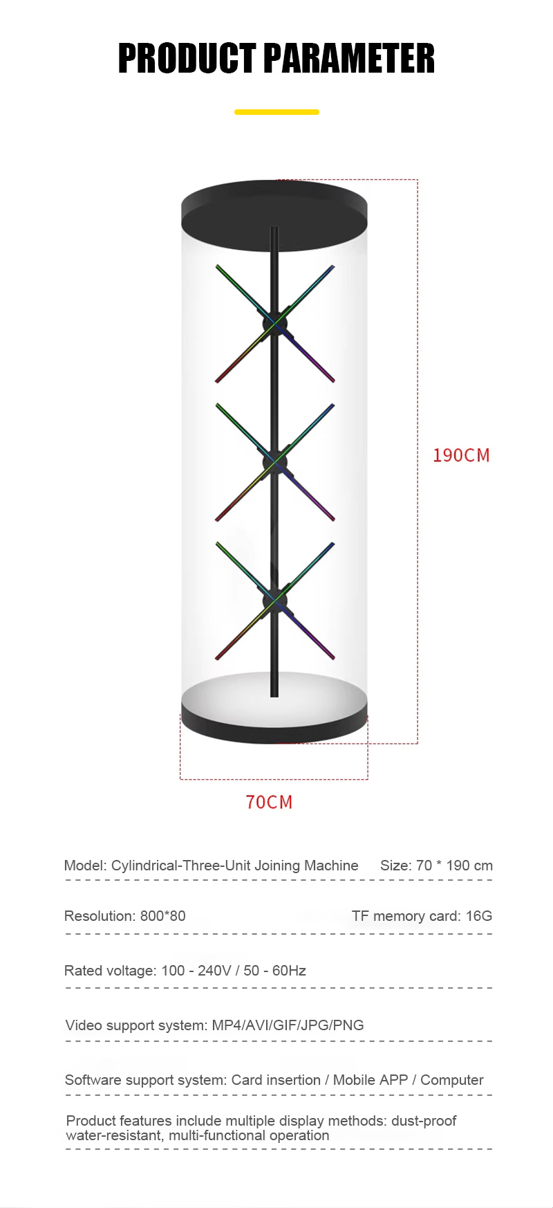 SN-DX-65-Cylinder display cabinet